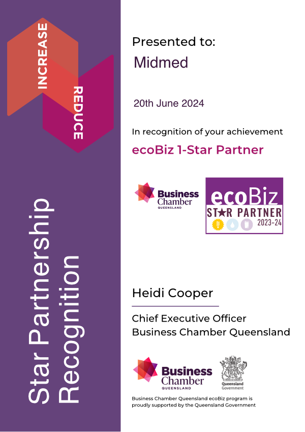 Midmed ecoBiz Partnership Certificate